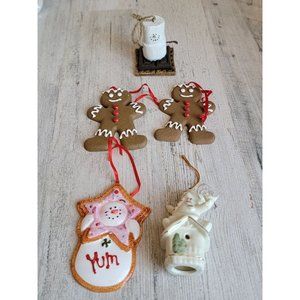 Snowman‎ s'more gingerbread man Variety ornament Xmas set